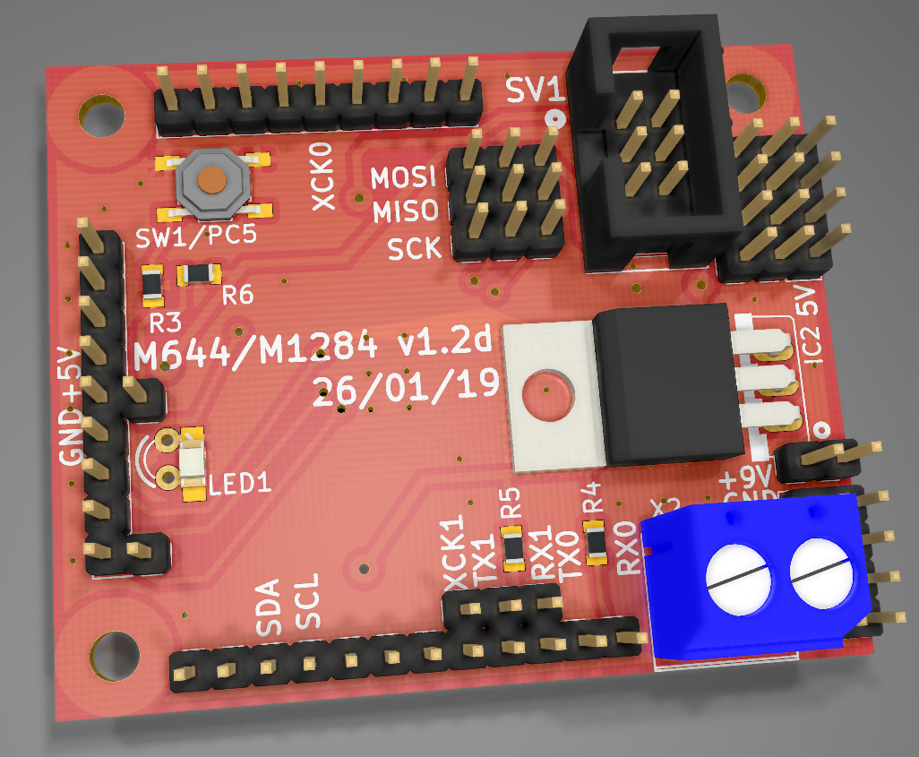 m1284p Board 3D Top