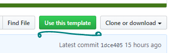 Github template button