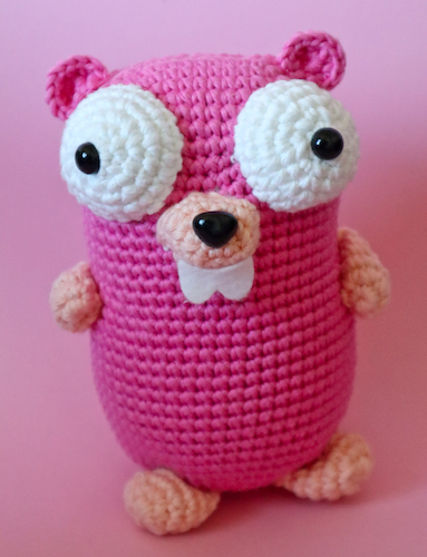 Pink Gopher Crochet Amigurumi