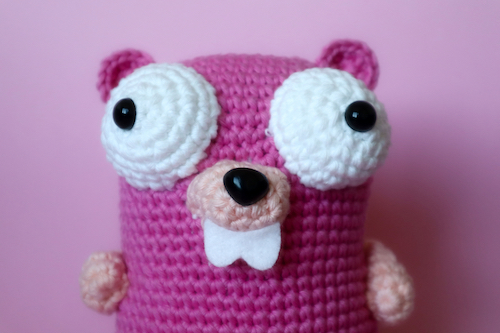 Pink Gopher Crochet Amigurumi