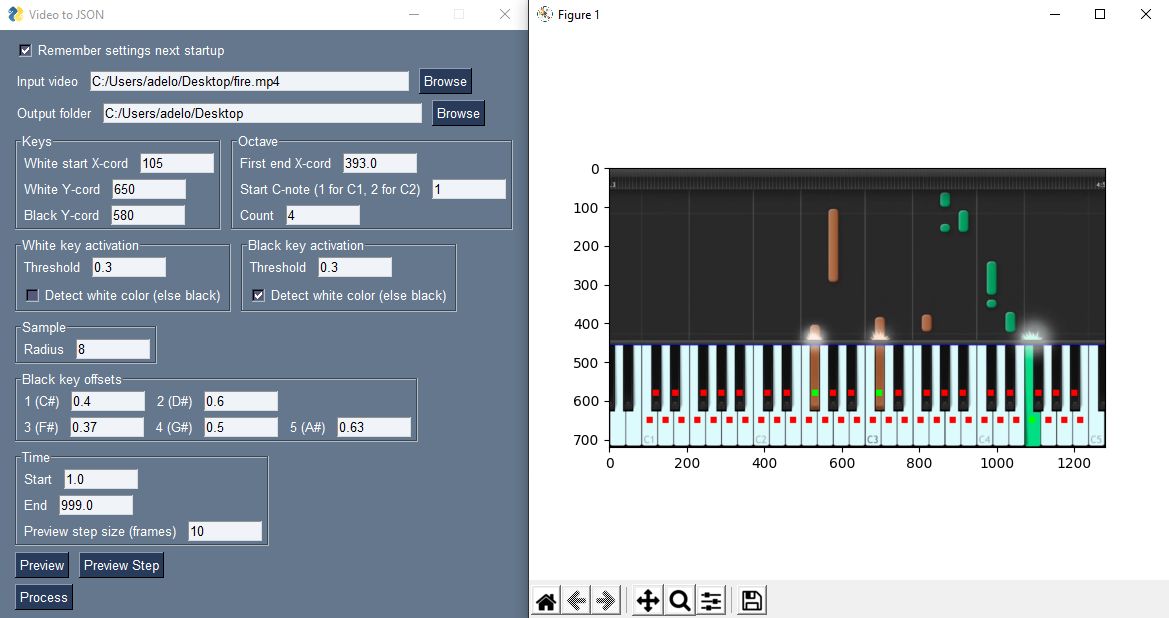 Video scanner GUI