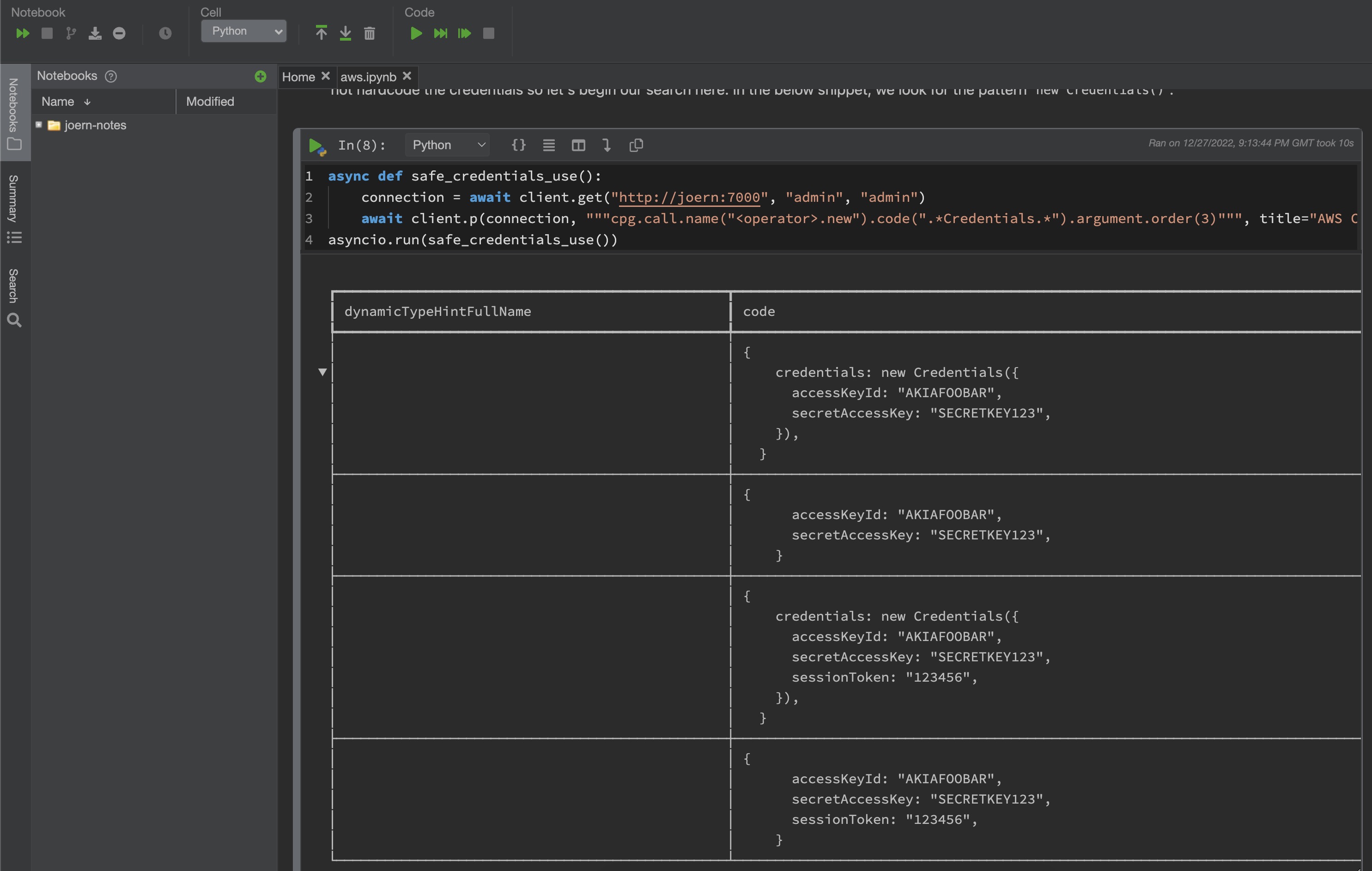 polynote interface