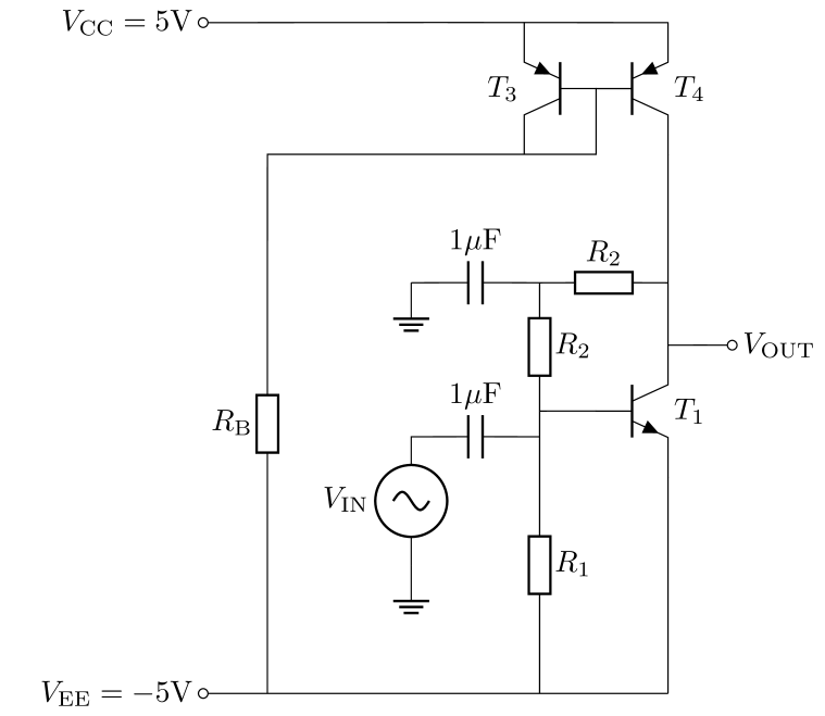 E amplifier with active load