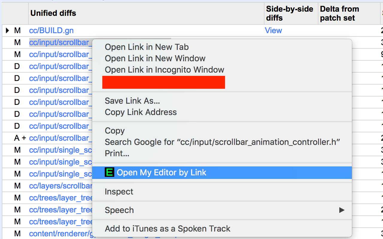 Chromium Code Review by link