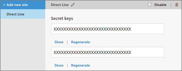 Direct Line keys