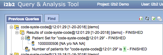 sample query output