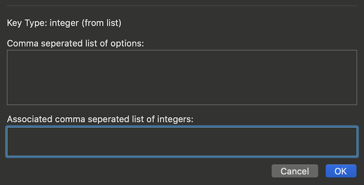 integer (from list)