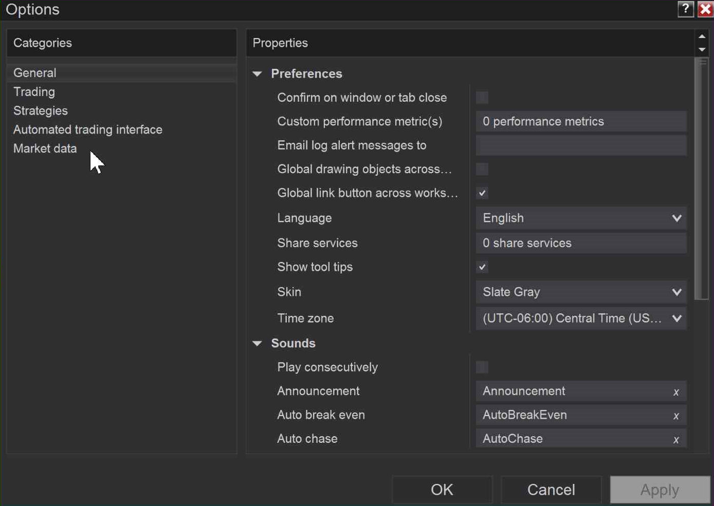 market data options