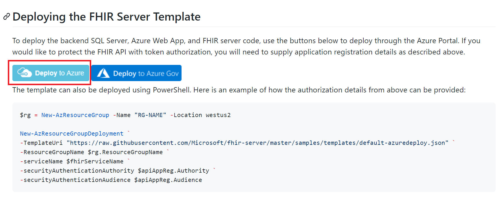 Open Source Deployment Page