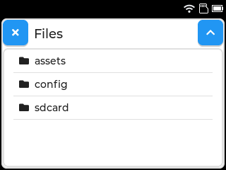 screenshot of files app