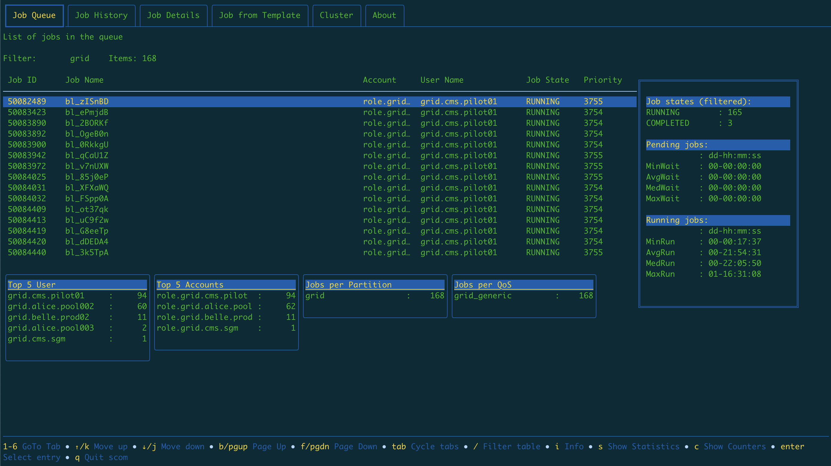 Job Queue main window