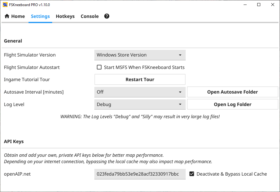 FSKneeboard - Settings Panel