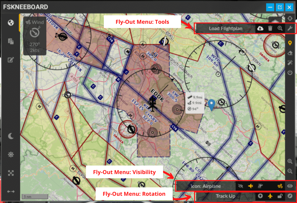 Map Viewer With Fly-Out Menus