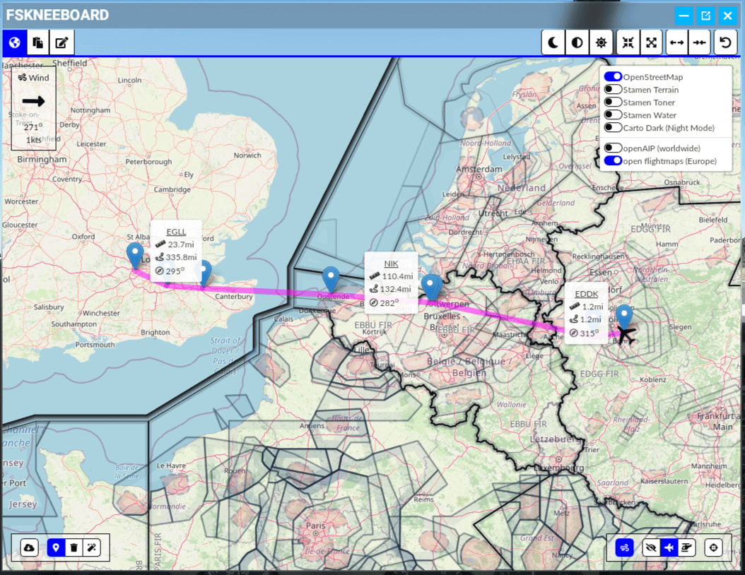 Waypoints with ICAO Identifiers