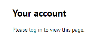 Login required error message