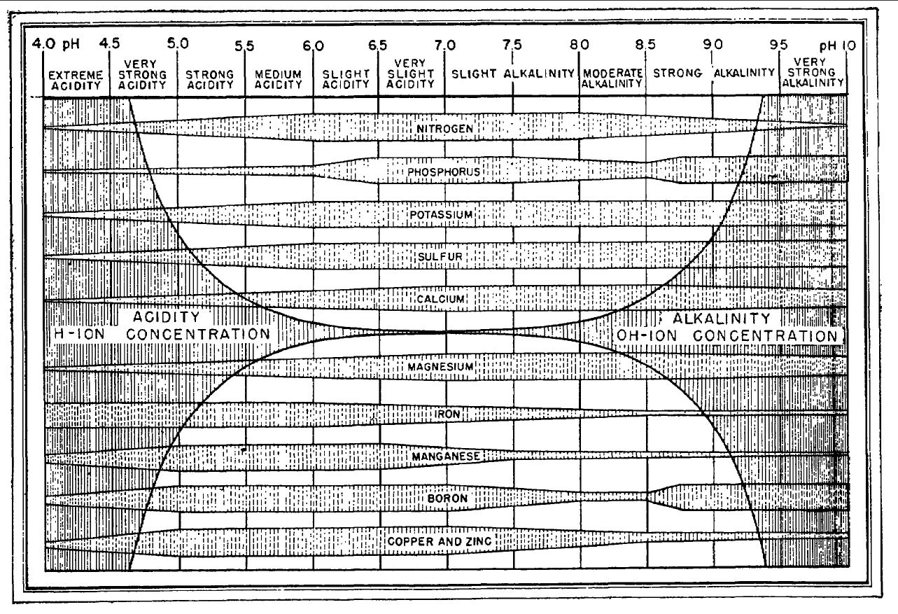 Source: https://commons.wikimedia.org/wiki/File:Truog_1947_pH_and_nutrient_availability.jpg