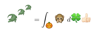 Emojis in math mode.