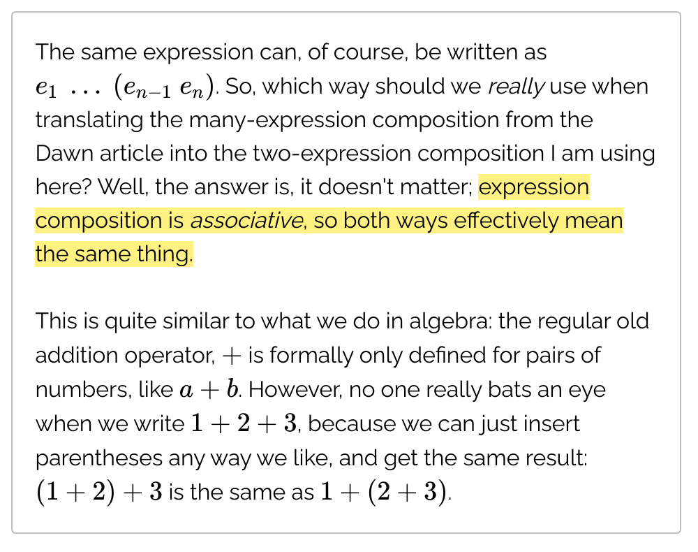 Highlighted expression