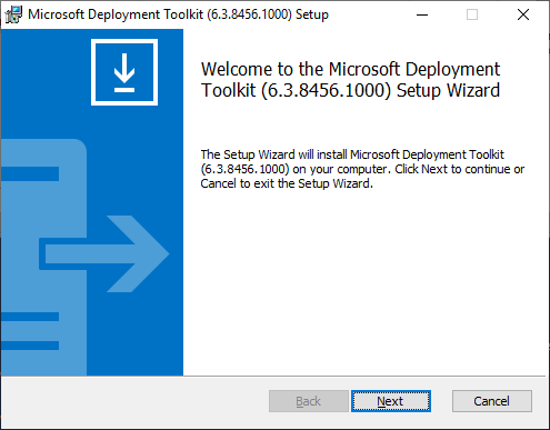 Running the MDT 8456 Setup.