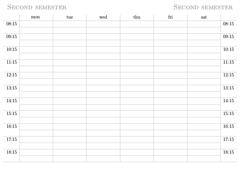 Timetable spread image