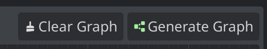 Signal Visualizer plugin toolbar. Clear graph and Generate graph buttons.