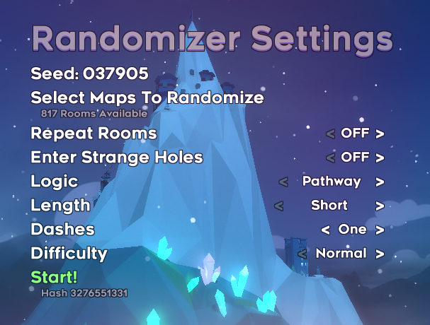 settings menu