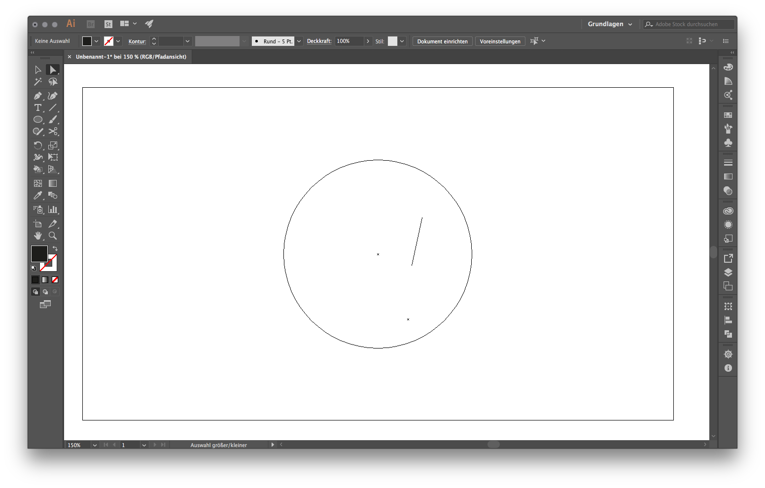 Adobe Illustrator versteckte Reste Pfadansicht