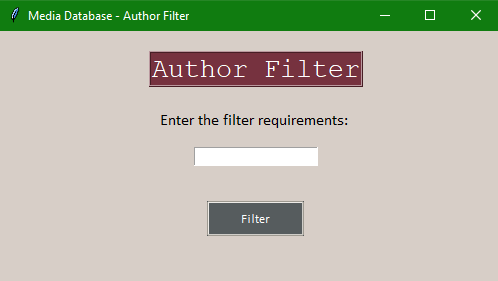 Image of the author filter screen