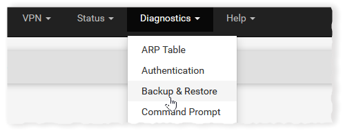 pfSense Backup and Restore