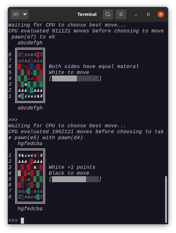 Chess in the terminal