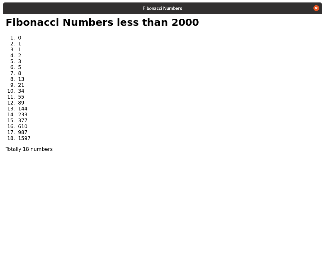 Fibonacci Numbers