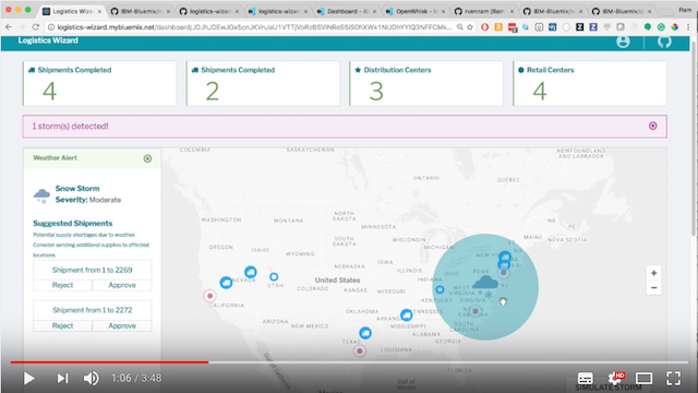 Logistics Wizard on IBM Cloud