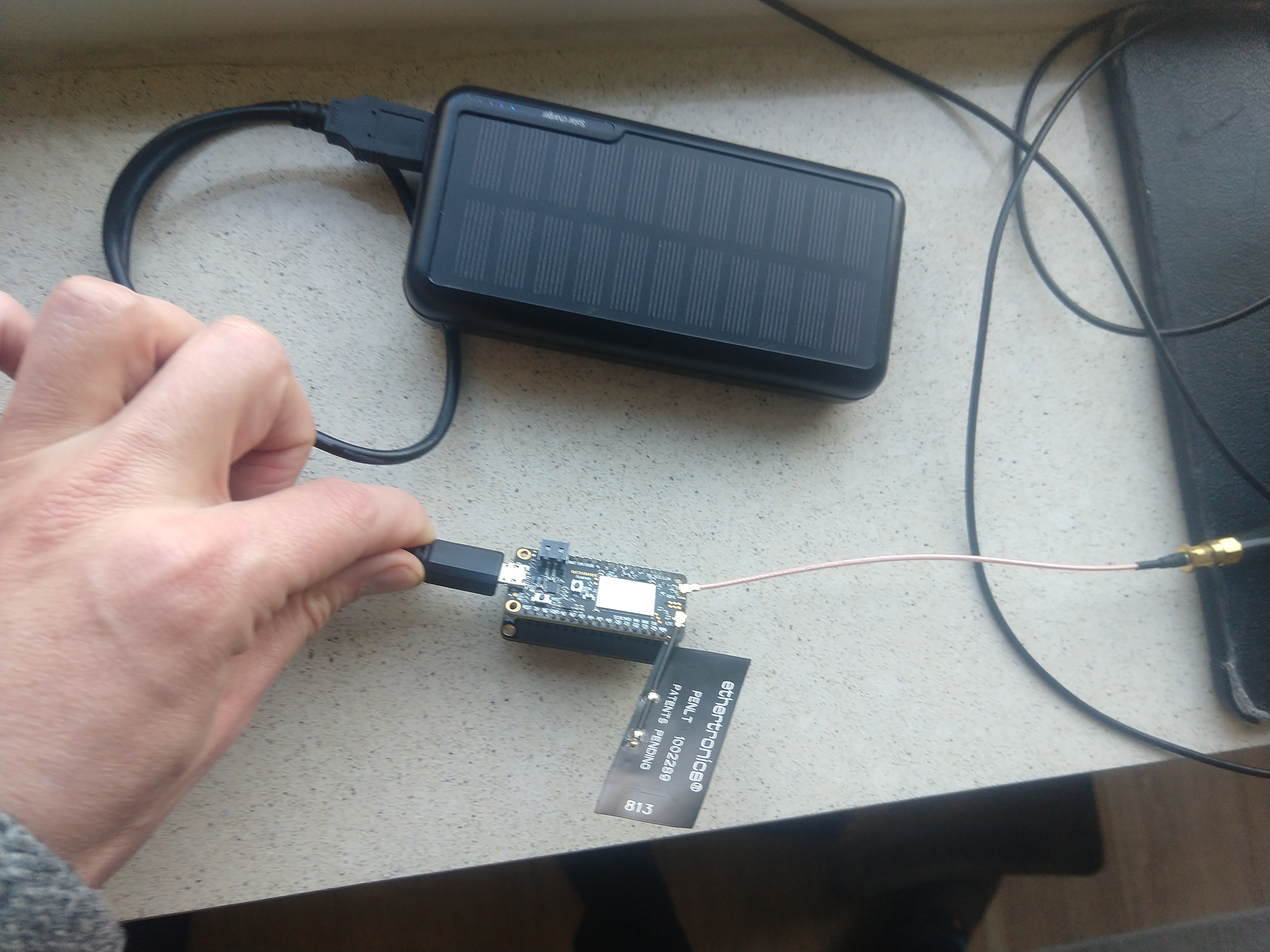 Partially assembled Icarus and Featherwing data logger