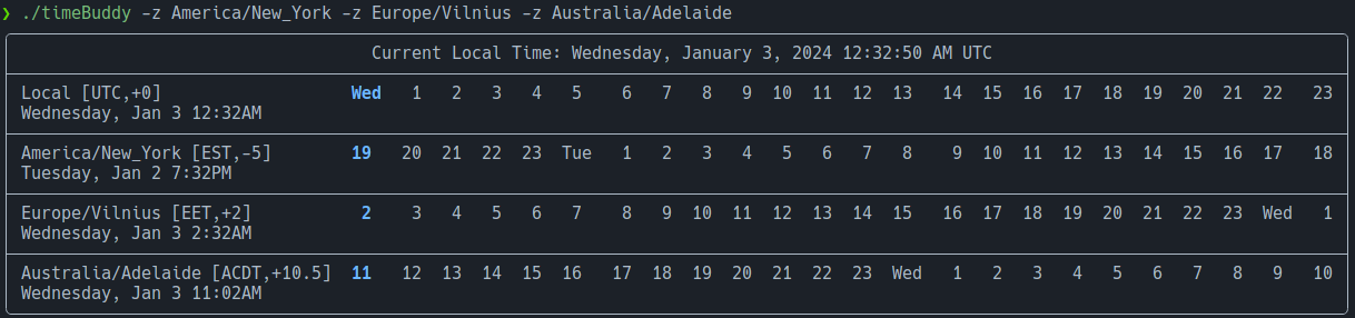 timeBuddy No Color w/ Timezones