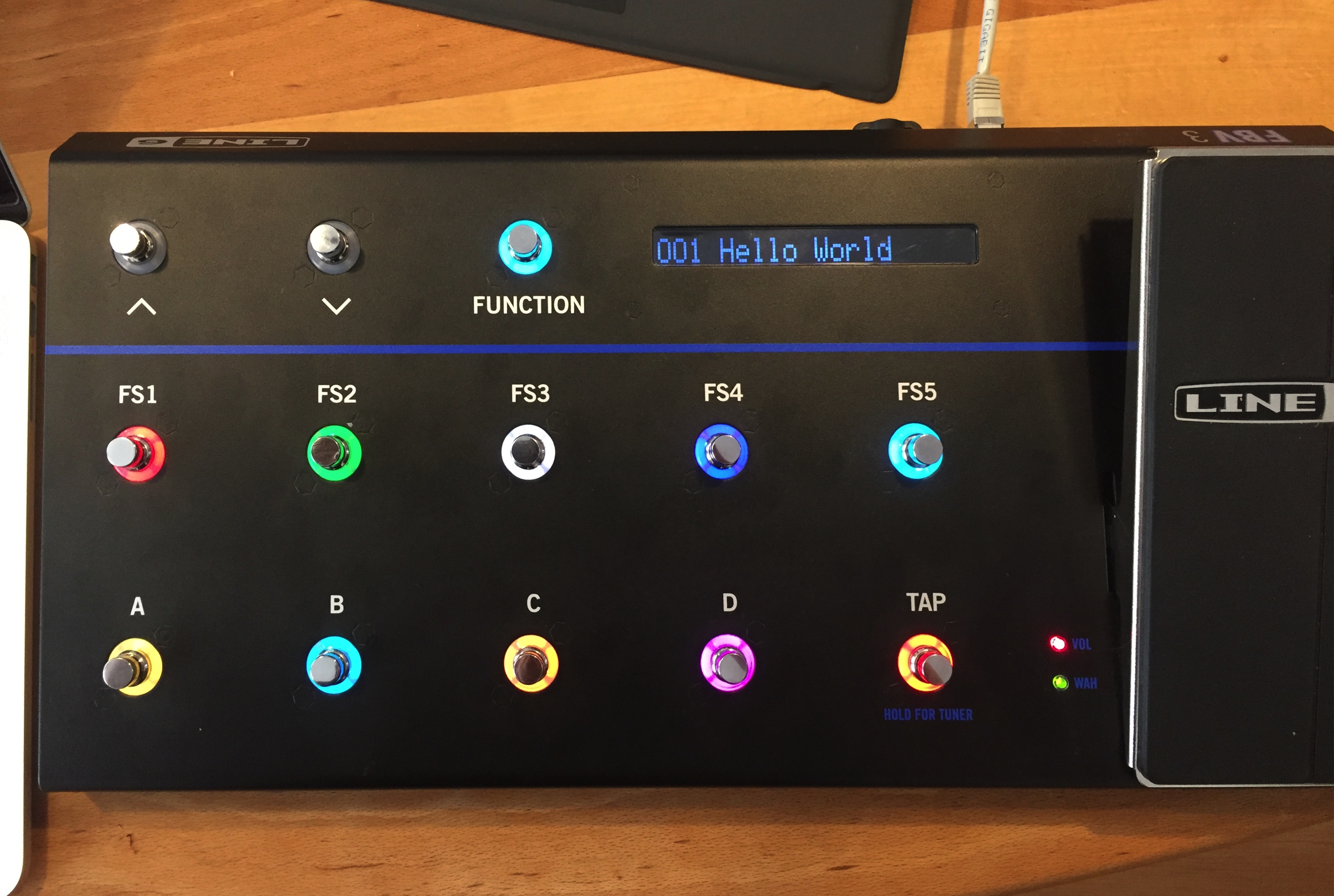 FBV3 with colourful buttons set by the patch