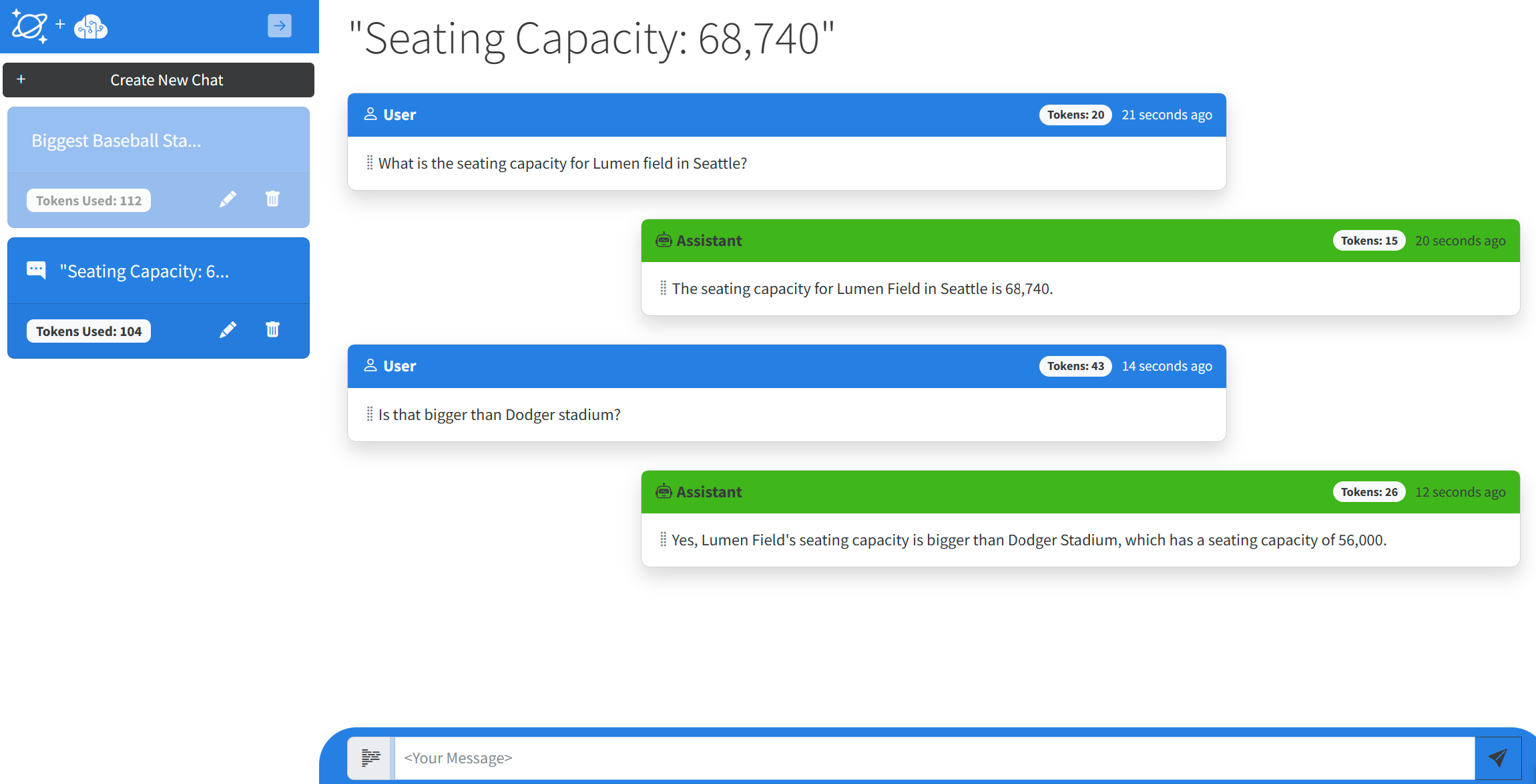 Cosmos DB + ChatGPT user interface