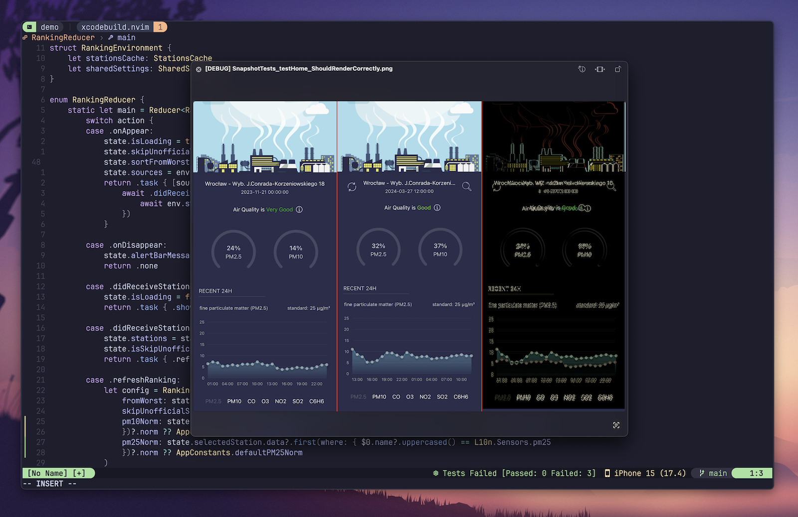 xcodebuild.nvim - snapshot testing