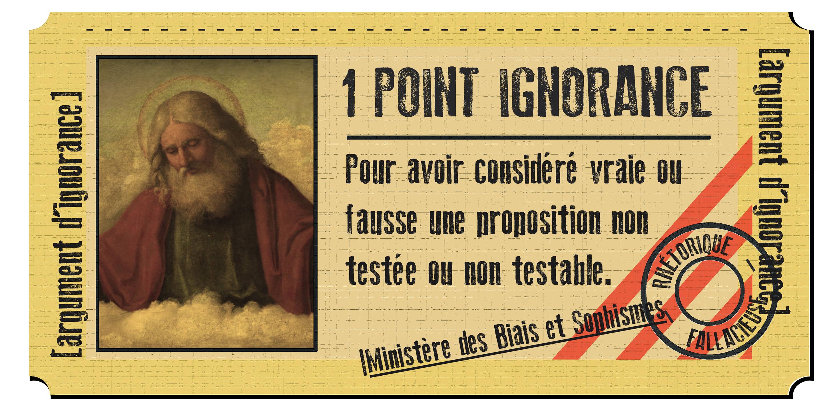 Appel argument d'ignorance