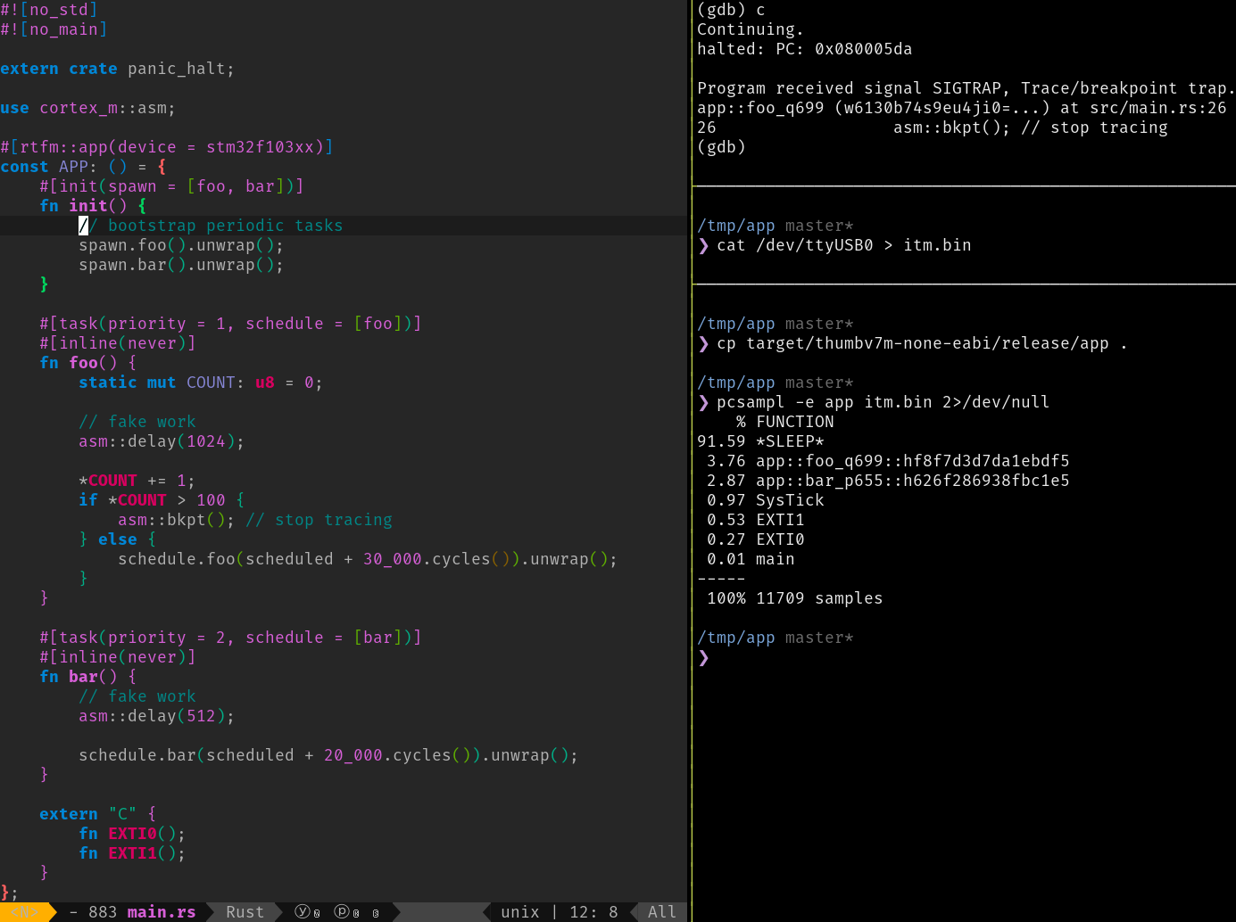 Profiling firmware