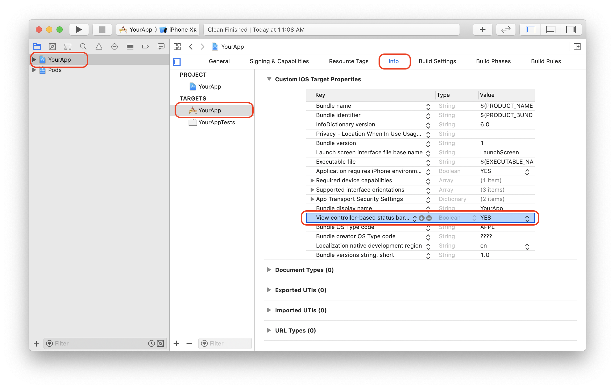 View Controller-Based Status Bar Appearance