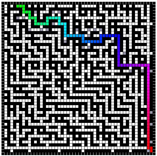 Previous Maze Solved with A*