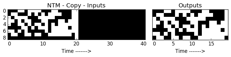 Neural Turing Machine Copy Task - Seq len=20