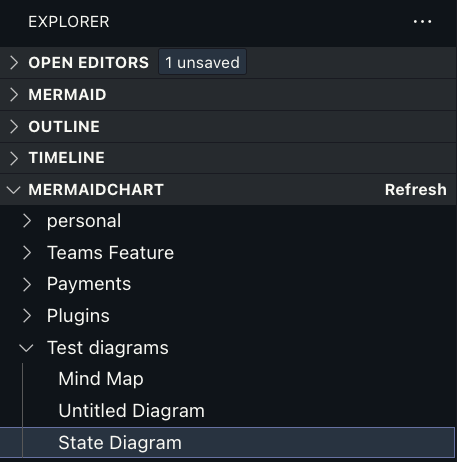 Image illustrating accessible diagrams in explorer panel