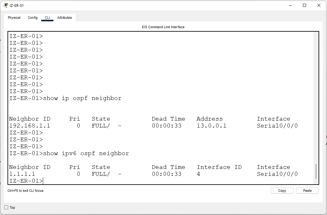 Izmir Router IPV4/IPV6 Routing Table