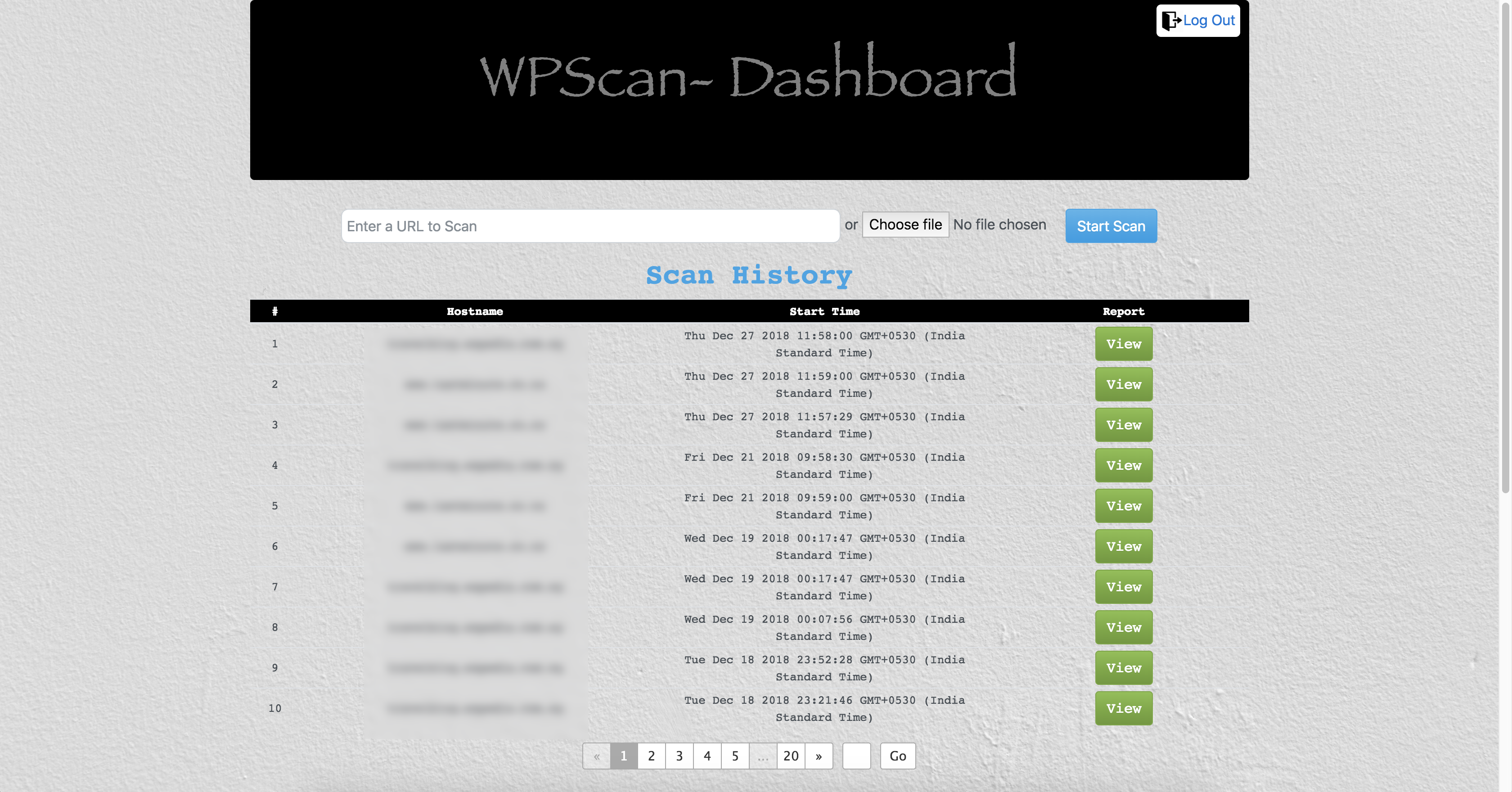 Dashboard: On-demand Scan