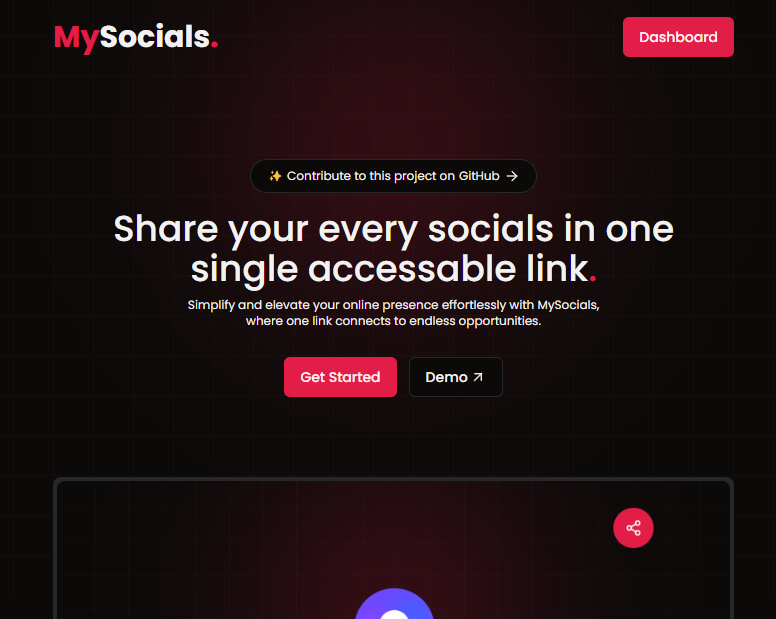 MySocials Preview