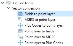 Lat Lon Tools processing toolbox