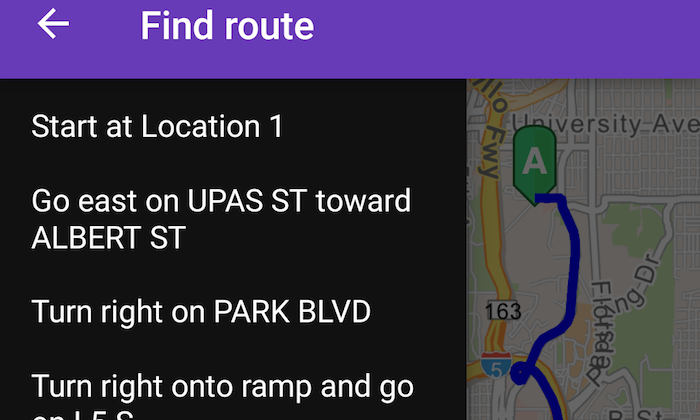 Find Route App