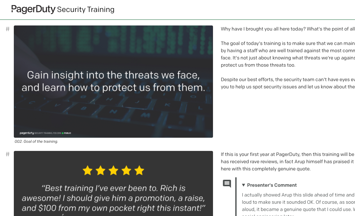 PagerDuty Security Training