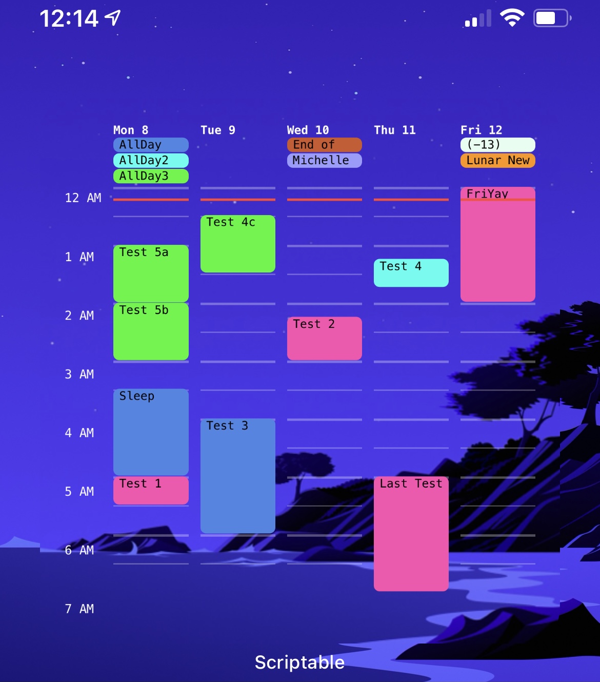 MultiDayCalendarWidget